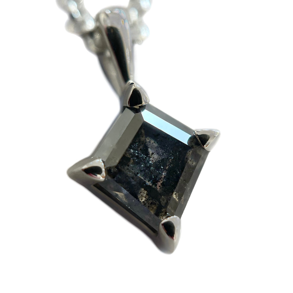 Kite Diamond Triangle Prong Necklace