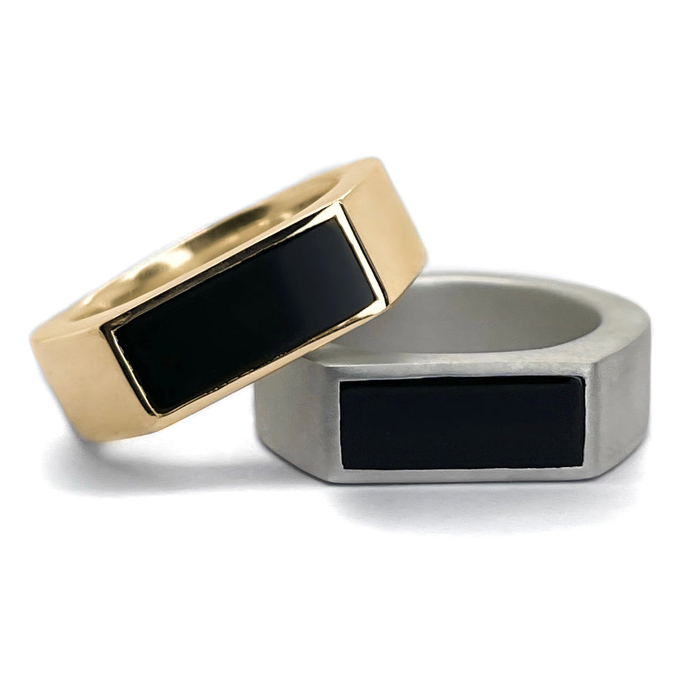Rectangle Top Signet Ring - Create Your Own